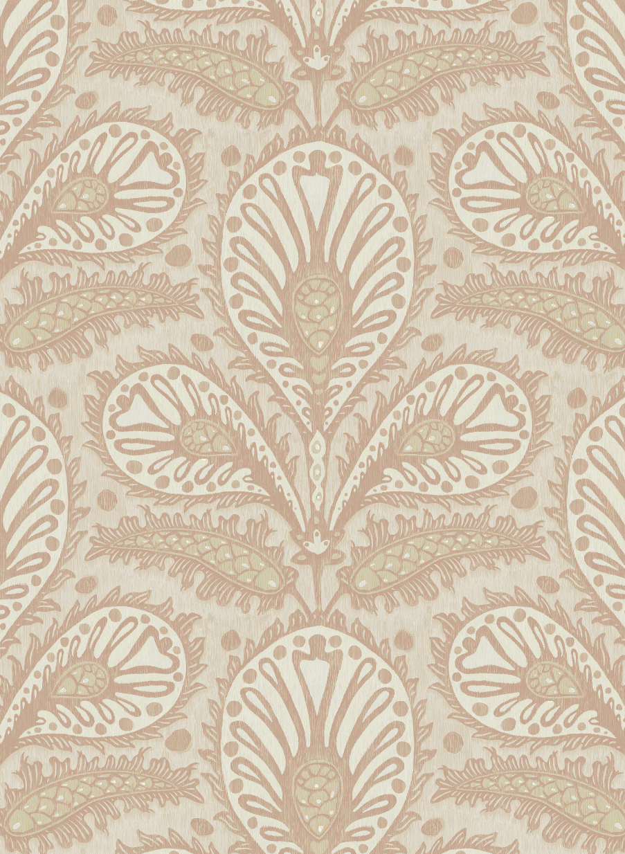 Tapete Ikat Clover - Plaster Pink