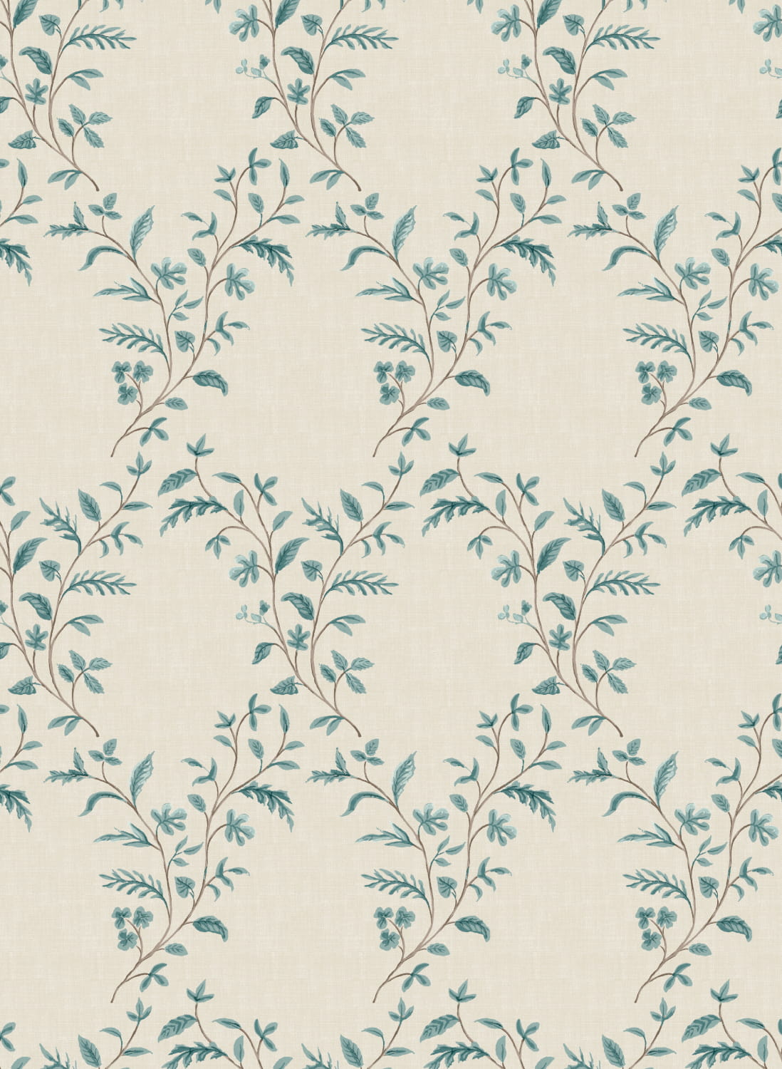 Tapete Hollingbourne Trellis - Teal