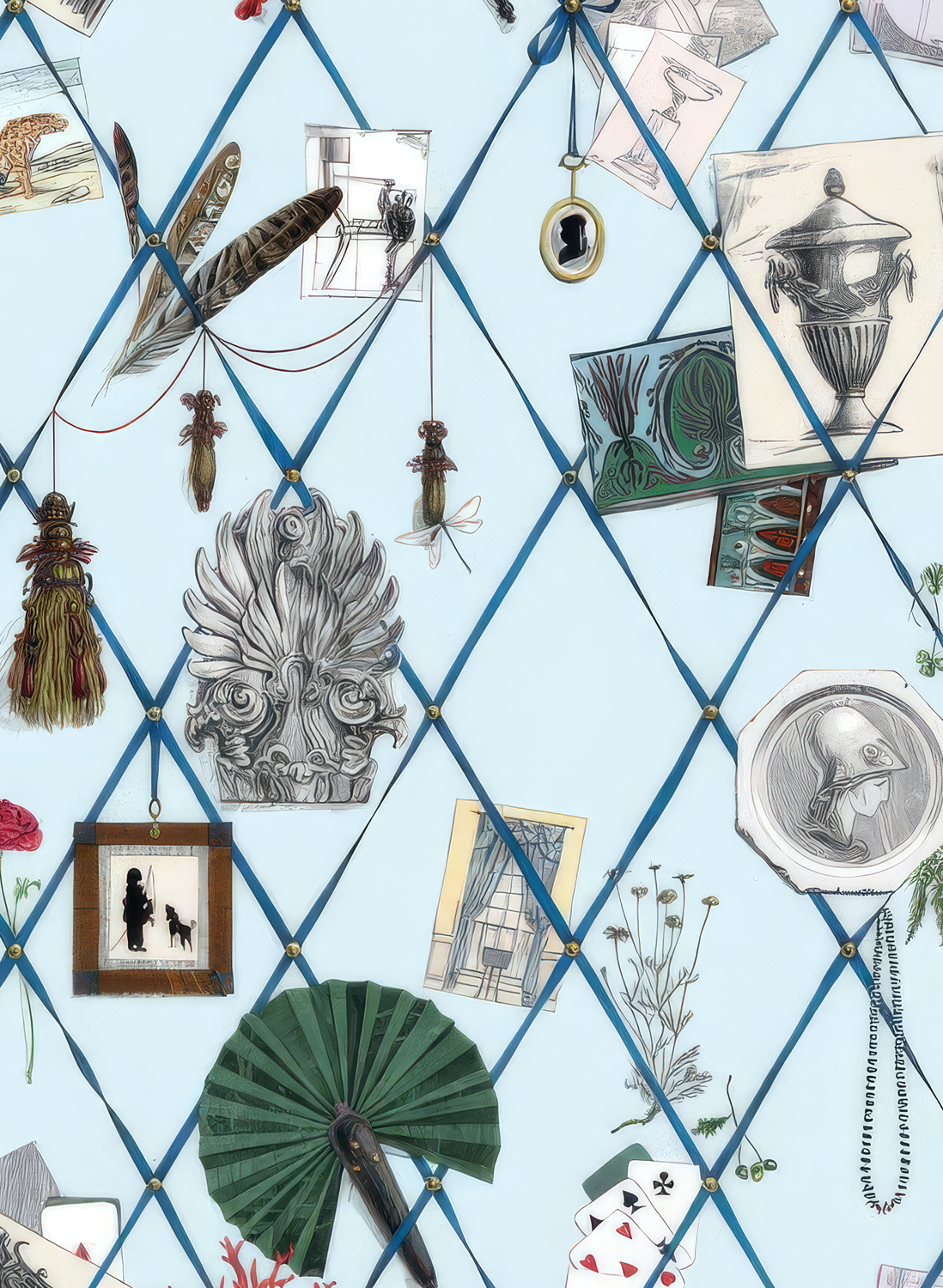 Tapete Mur des Souvenirs - Bleu