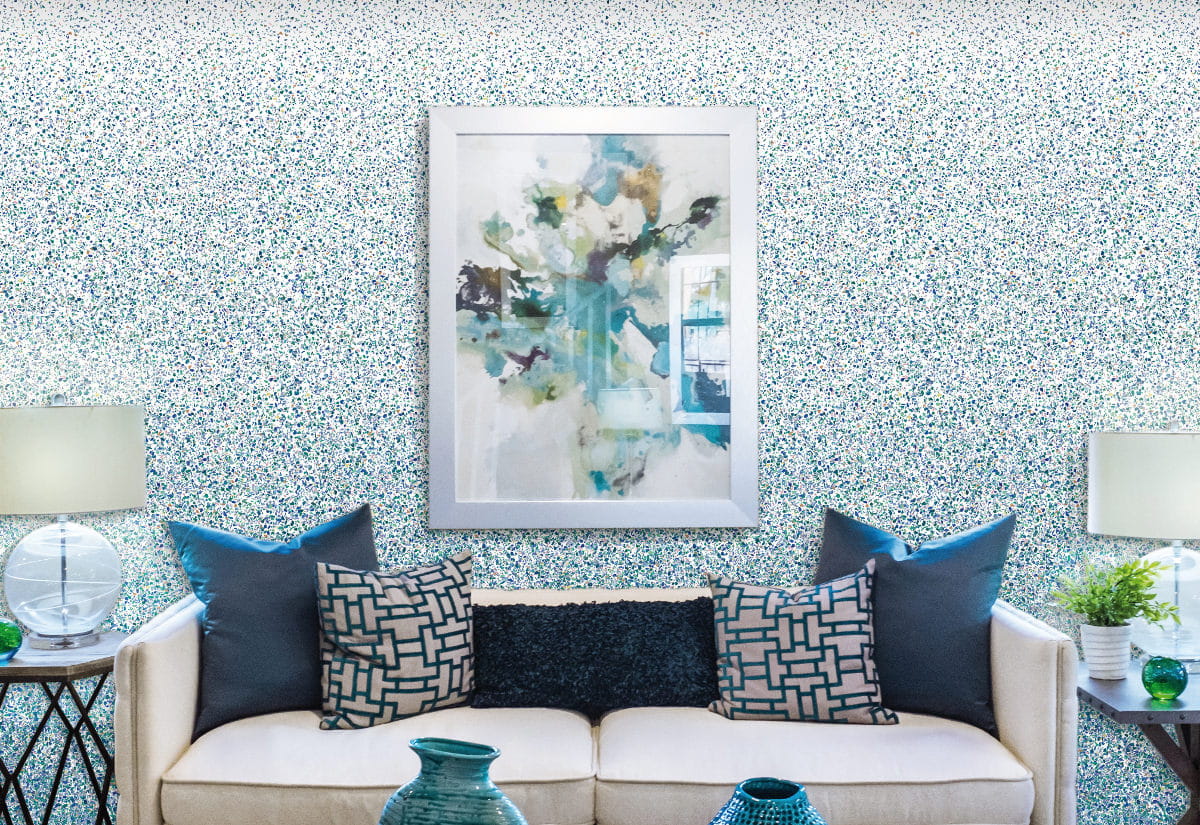 Wandbild Terrazzo - Bleu
