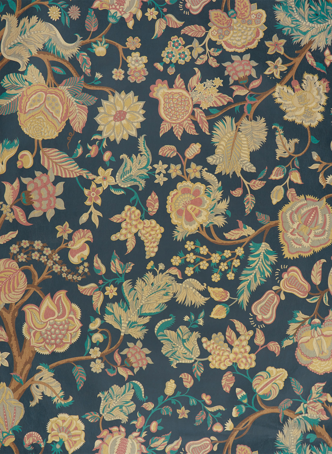 Tapete Palampore Trail - Pewter Blue