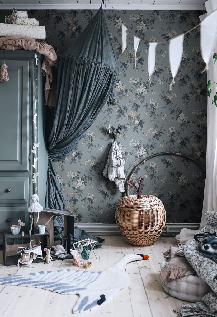 Wandbild Sandra - Misty Blue