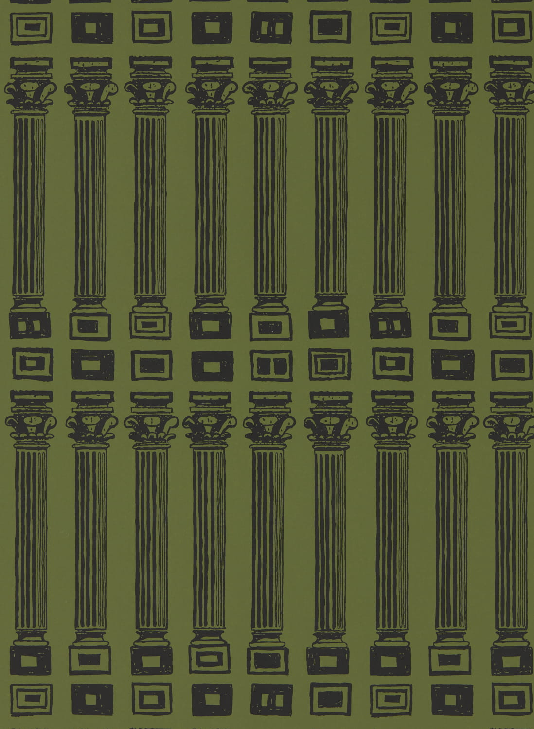 Tapete Columns - Olive/ Bone Black