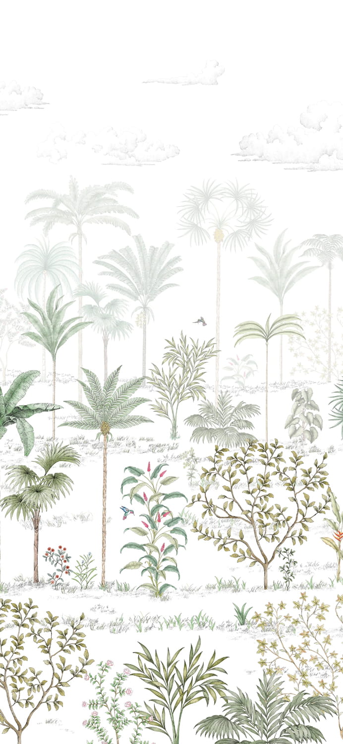 Papier peint Sur la route de Samarcande - Naturel Panel C
