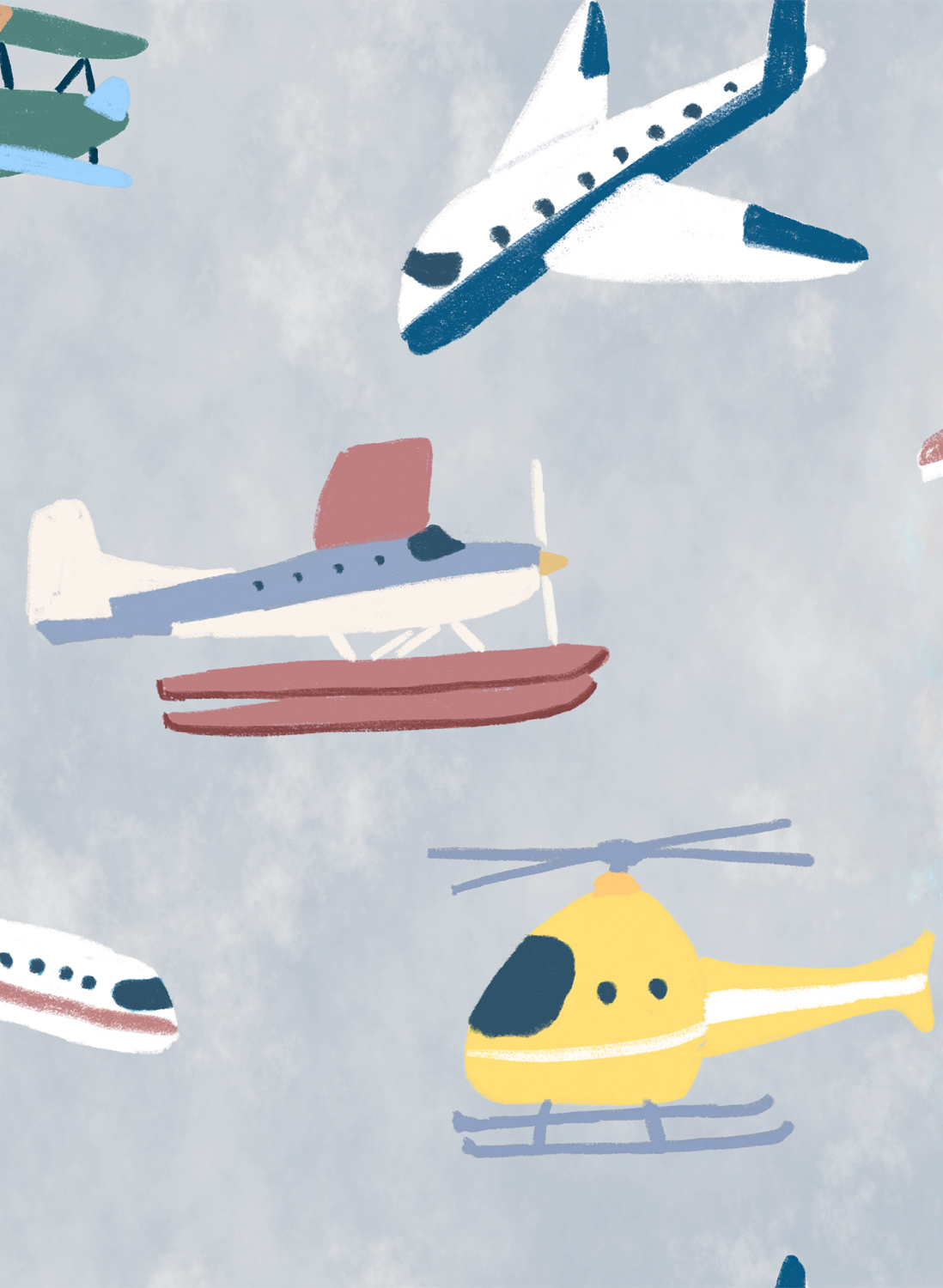 Tapete Draft Planes - Cloud