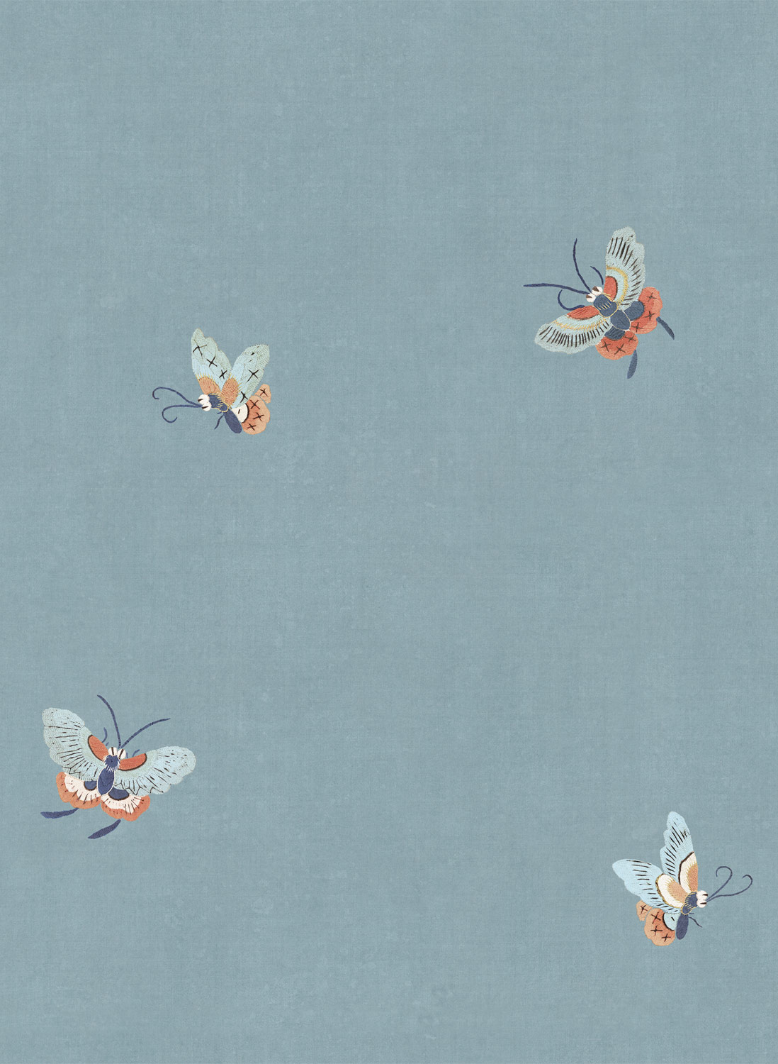 Tapete Butterflies - Misty Blue
