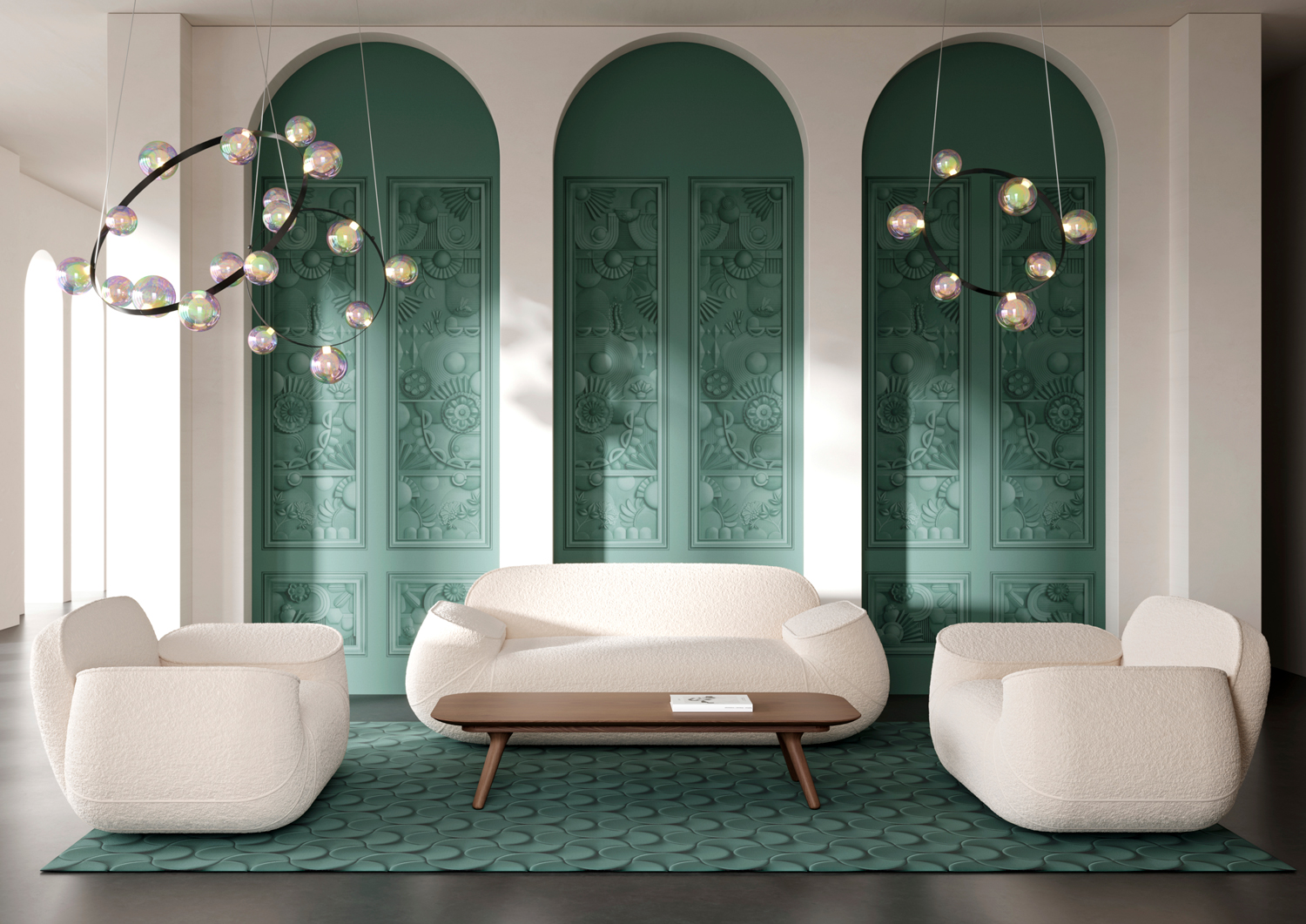 Wandbild Greenhouse Gathering Window - Forest Green