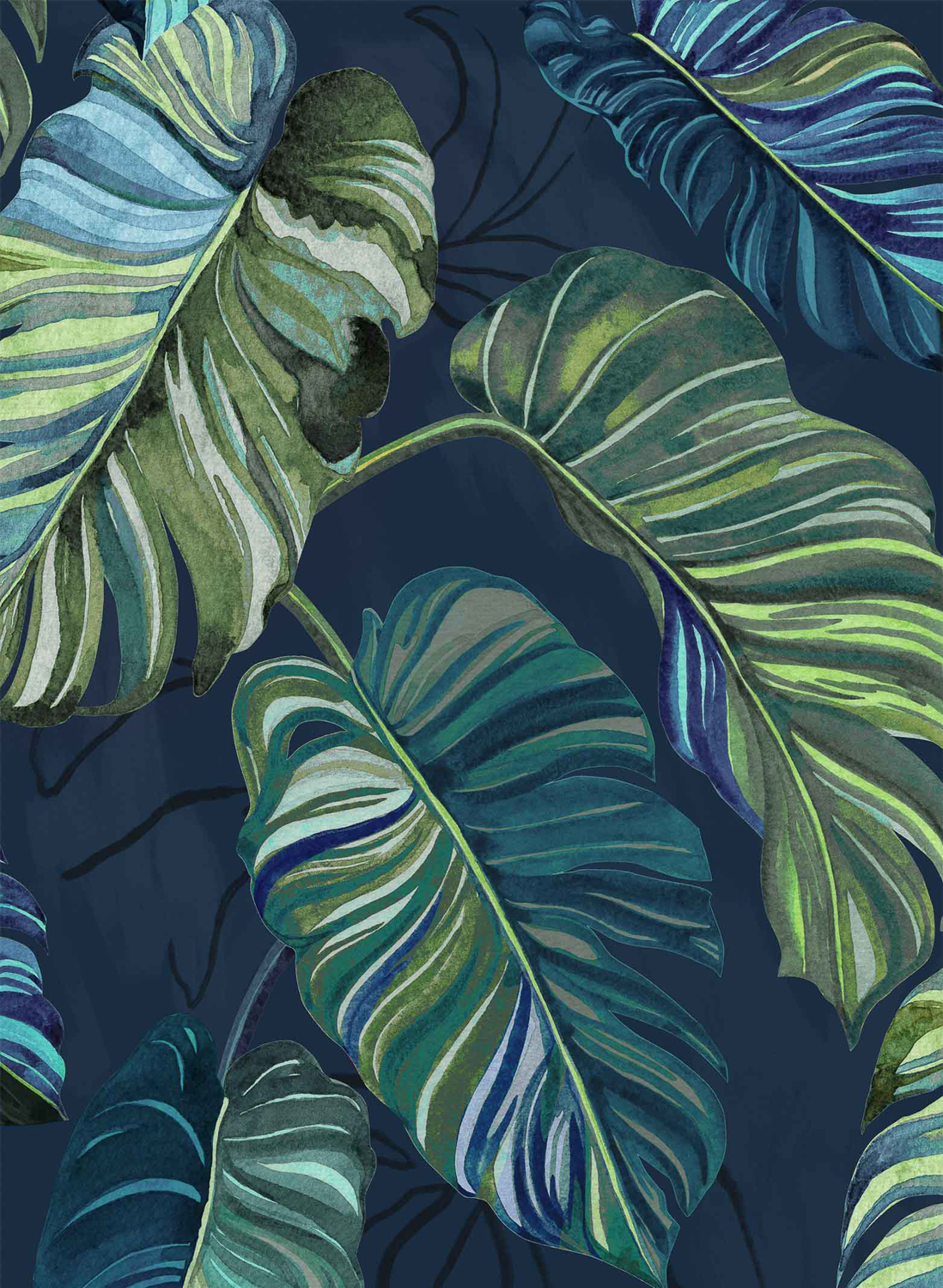 Tapete Carioca - Navy