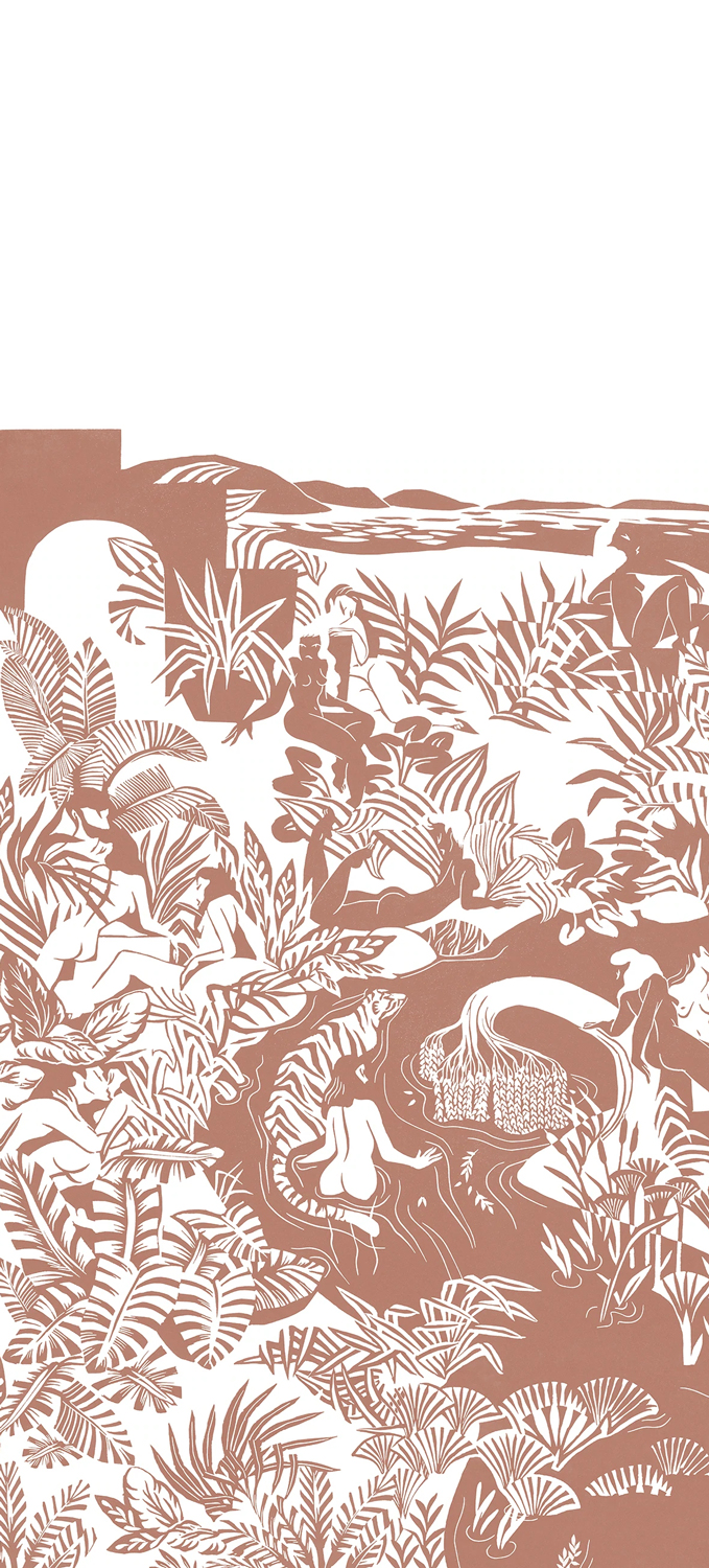 Papier peint panoramique Eternelles Terracotta - A 1/2/3
