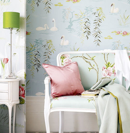Wallpaper Swan Lake - Gray