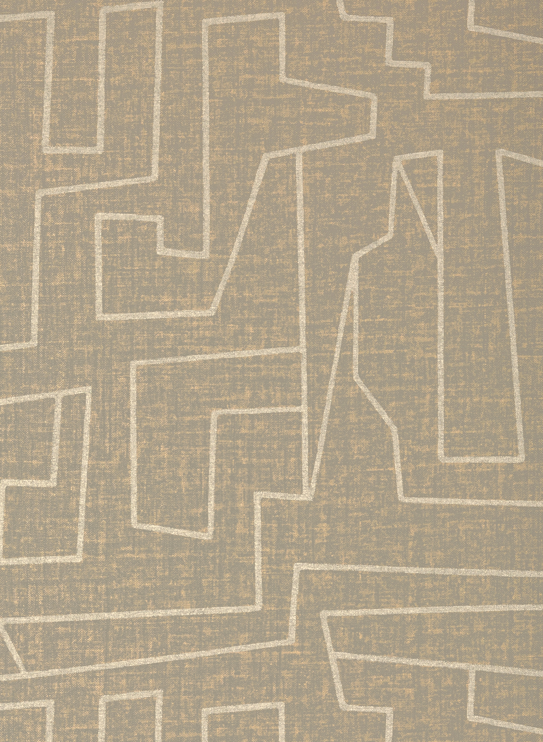 Tapete Matrix - Metallic Gold and Grey