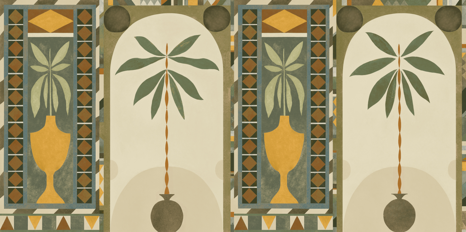 Wandbild Jungle Arches - green