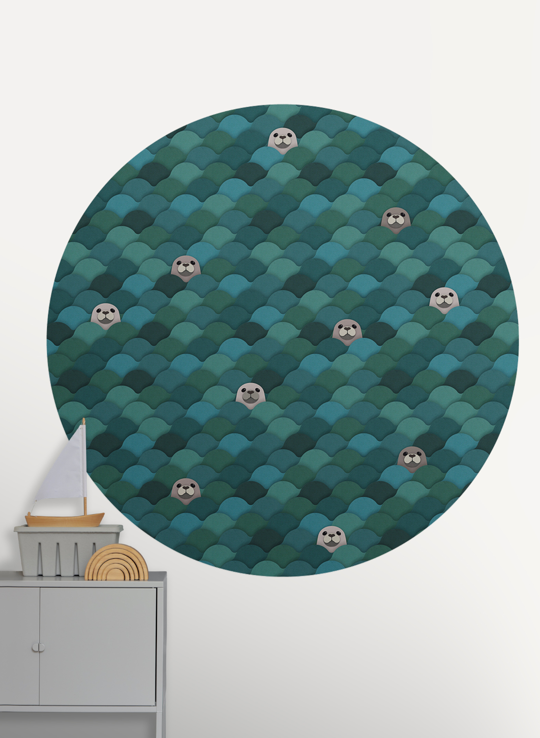Wandbild Seals Circle/ Zeehonden Cirkel
