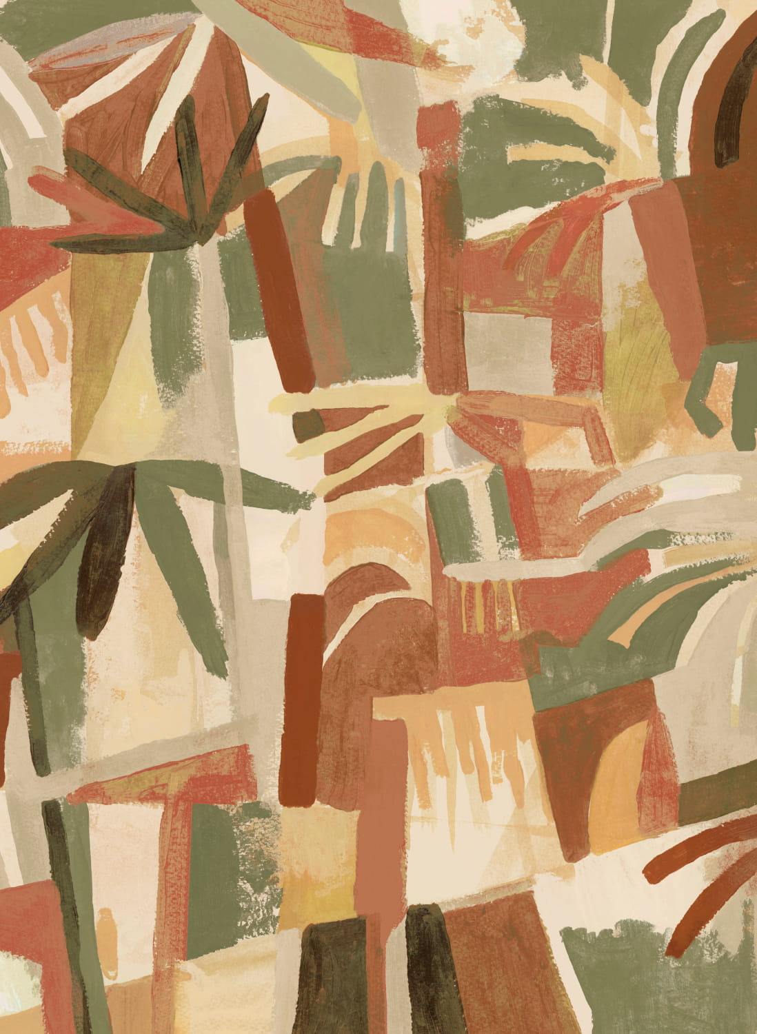 Wandbild Amazonia - Terracota