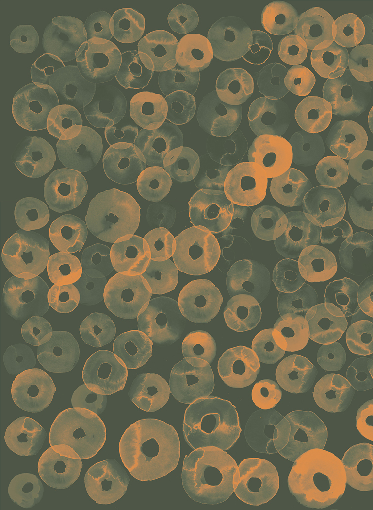 Wandbild Cellular Patterns - Amber