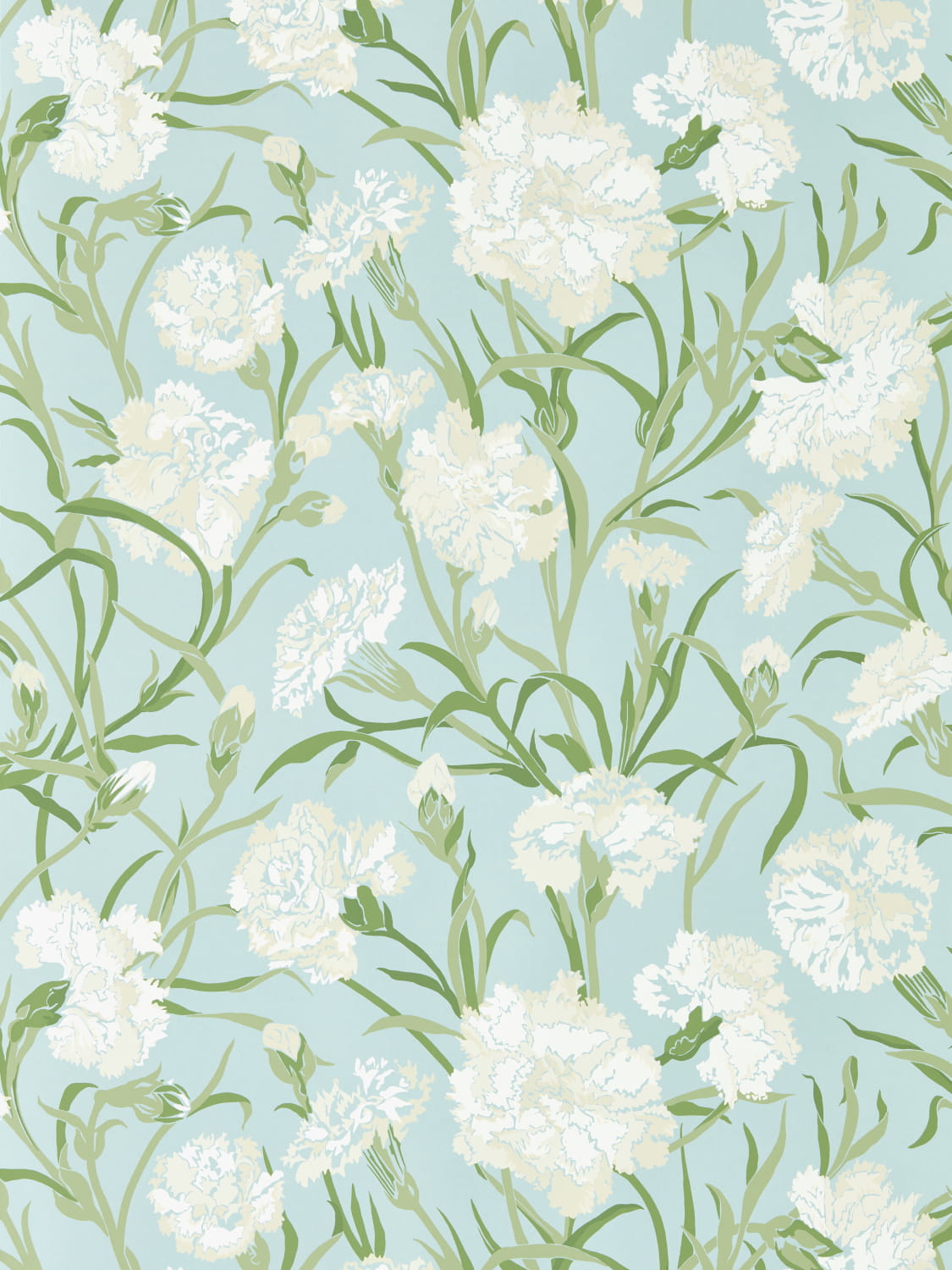 Tapete Fleur de Joie - Chalk/ Emerald/ Sky