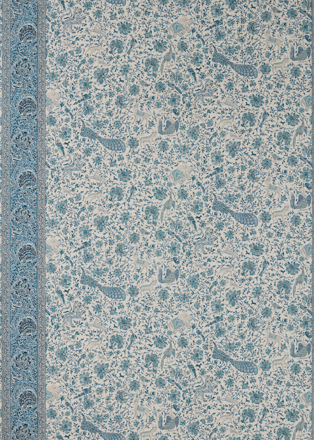 Tapete Mughal Menagerie - Mazarine Blue