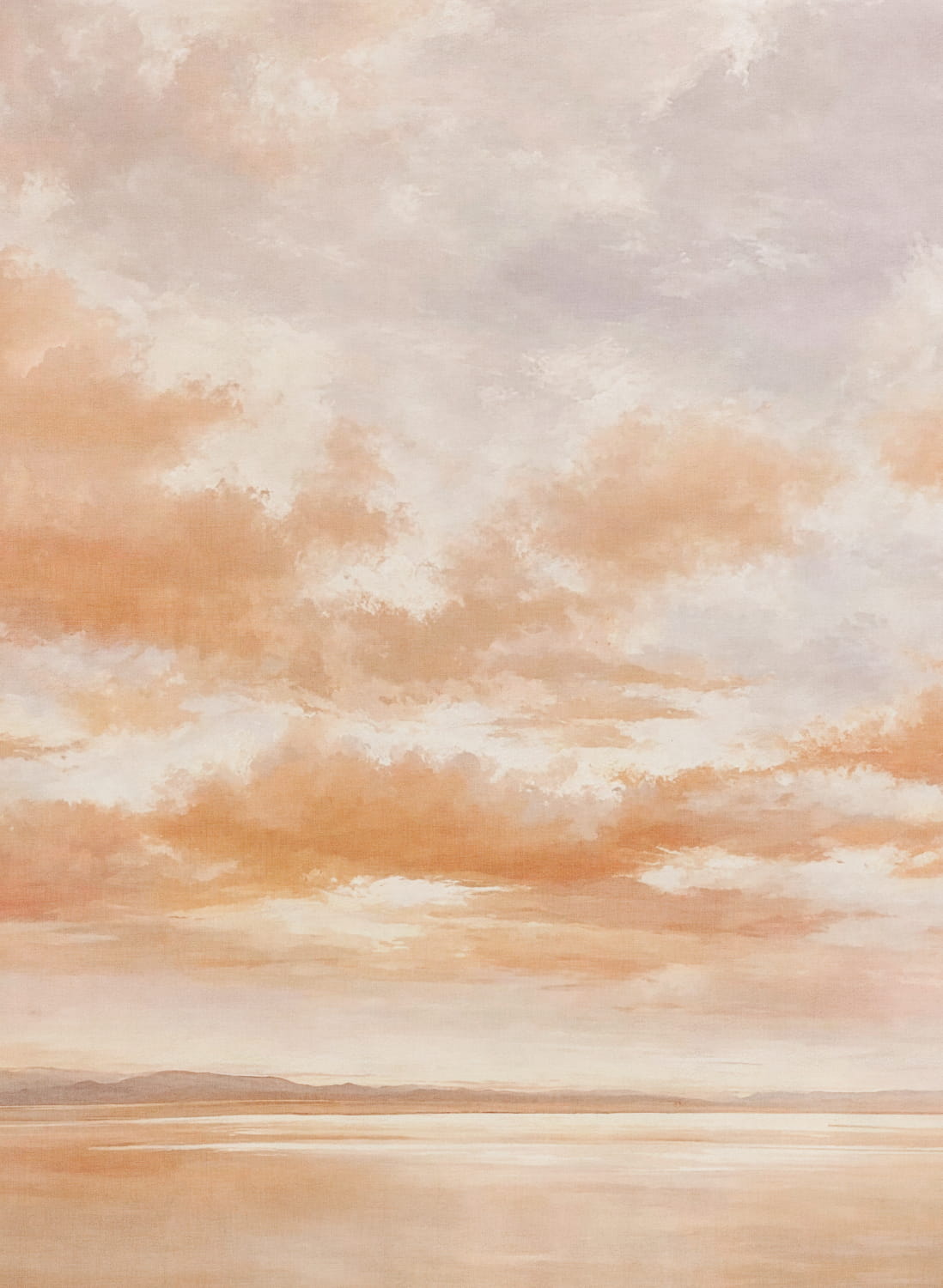 Wandbild Cumulus Clouds - Coral