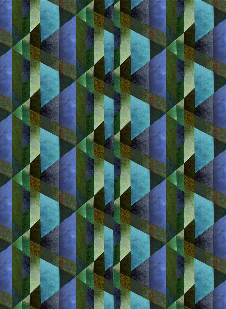 Wandbild Minakari Geo - Cobalt