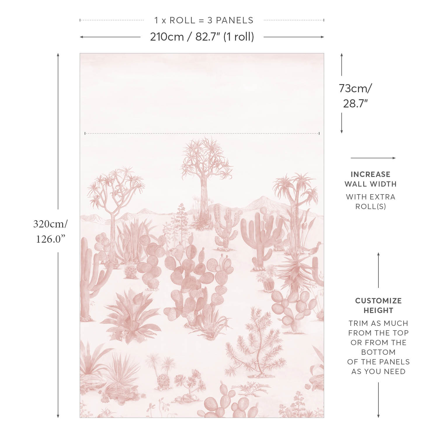 Wandbild Desert - Pink