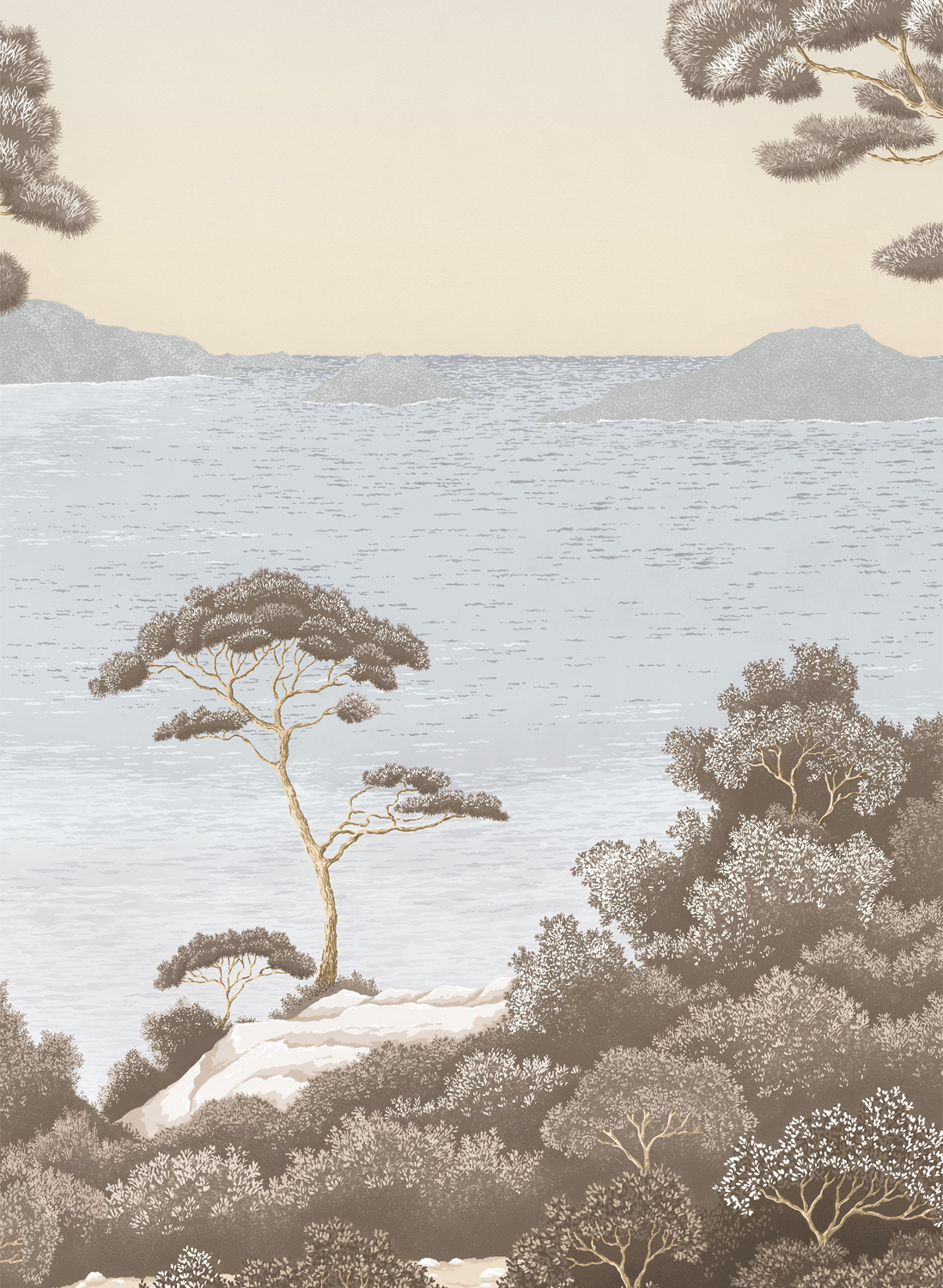 Wandbild Port Cros - Bleu Ocre Panel B