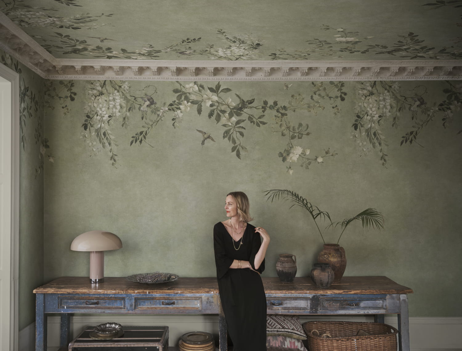 Wandbild Luca Square - Sage Green