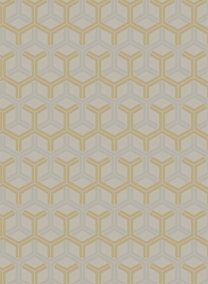 Wallpaper Honeycomb - Gold/ Silber