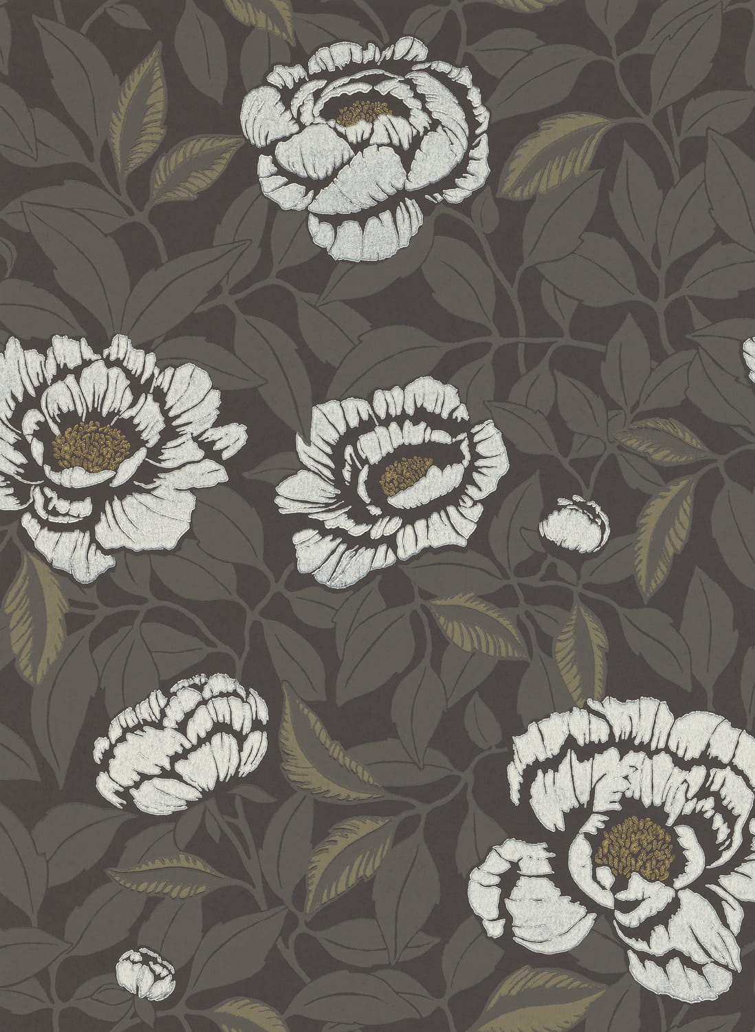 Tapete My Peony Garden - Antique Gold