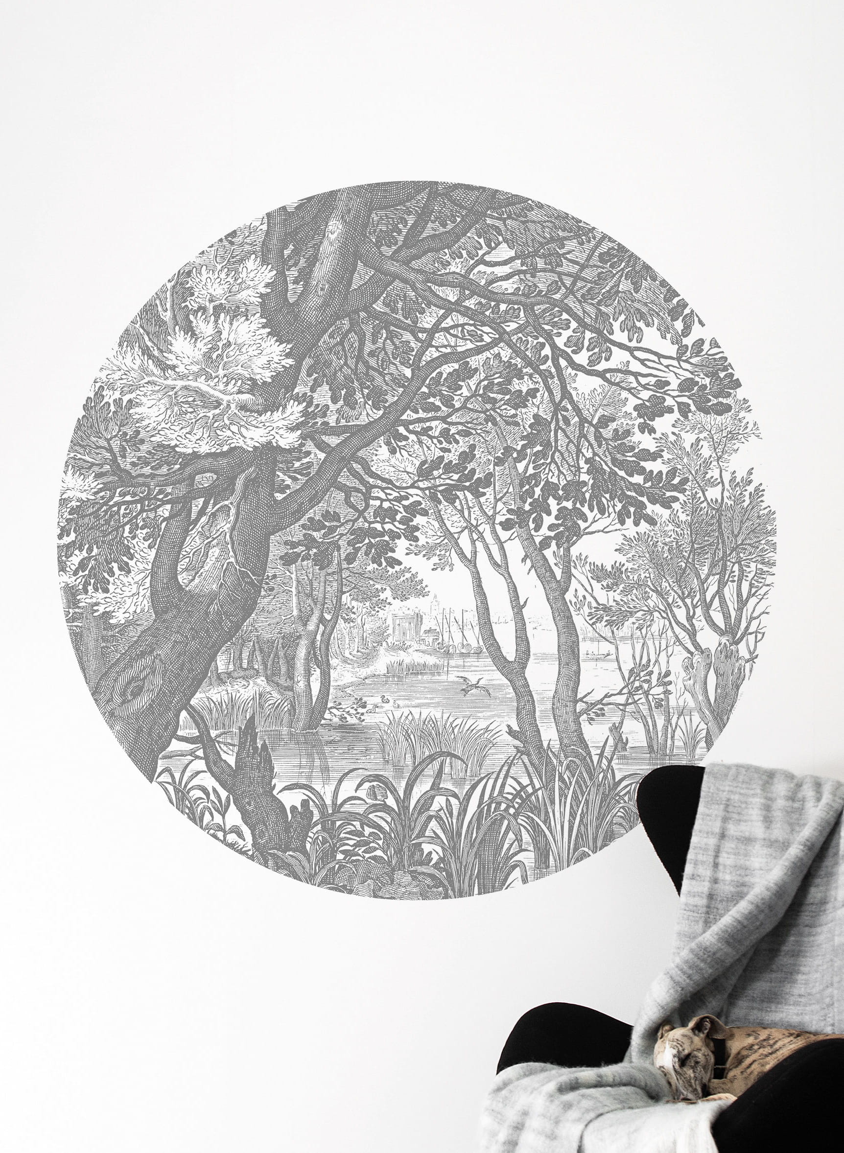 Wandbild Engraved Landscapes 4 Circle