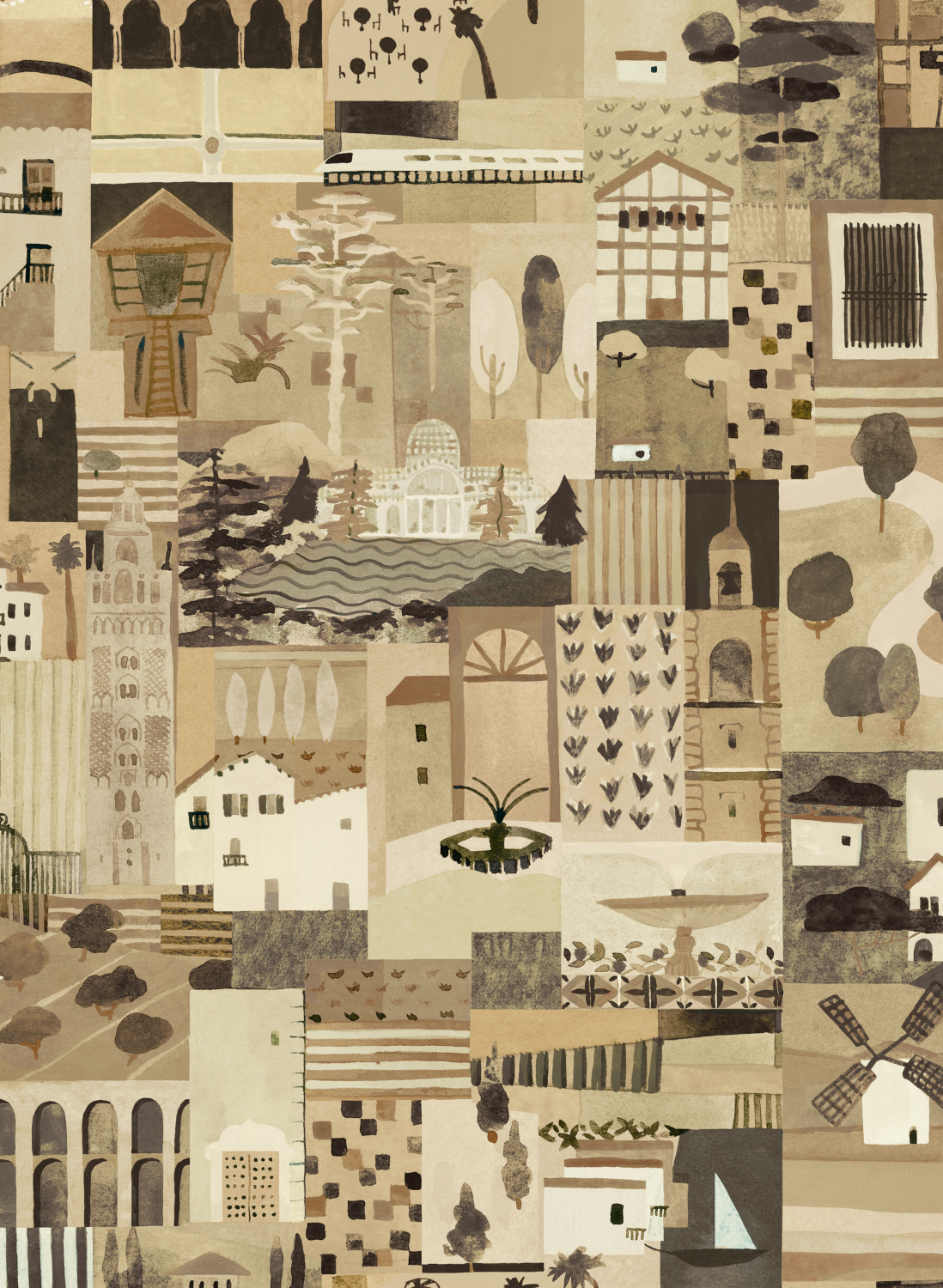 Tapete Postal - Beige