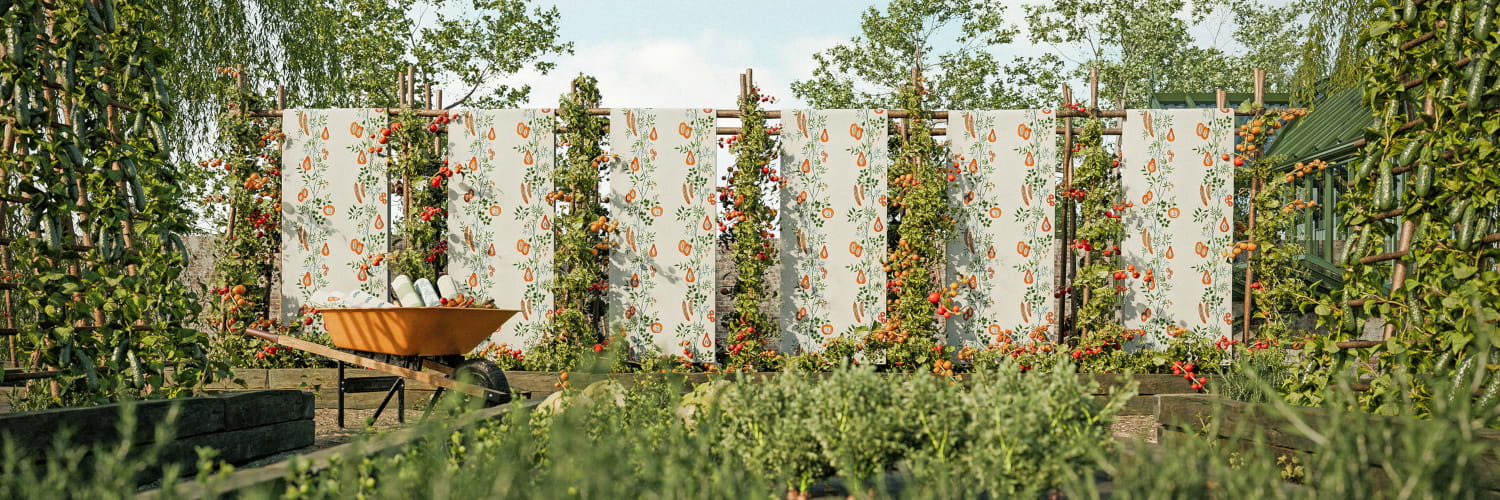 Tapete On The Vine - Tangerine/ Kelly Green