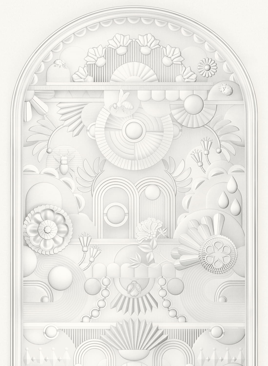 Wandbild Greenhouse Gathering Arch - Architectural White