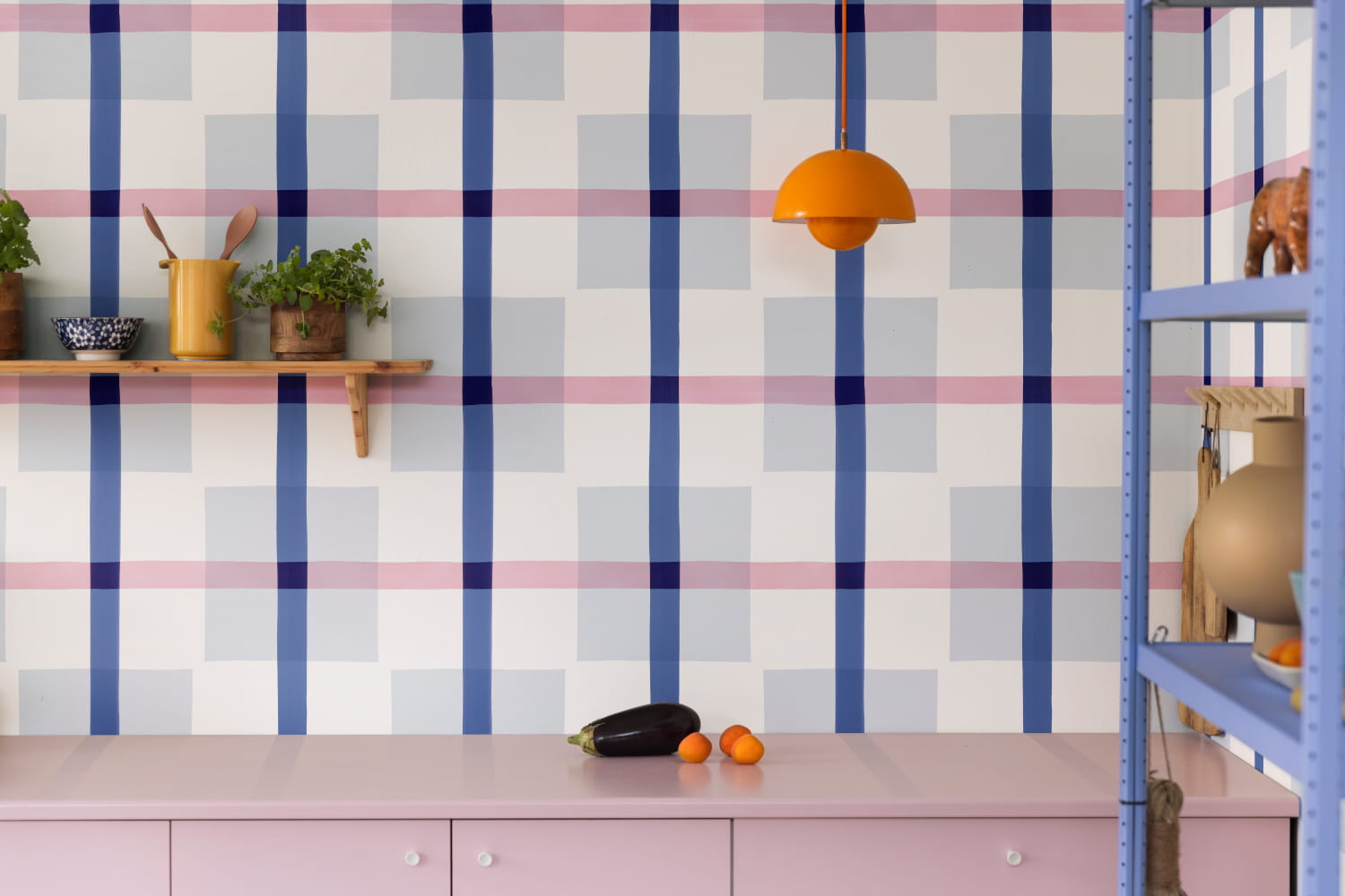 Wandbild Outside The Box - Blue/ Pink