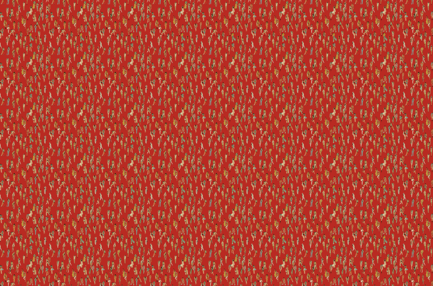 Tapete Unique People - Red