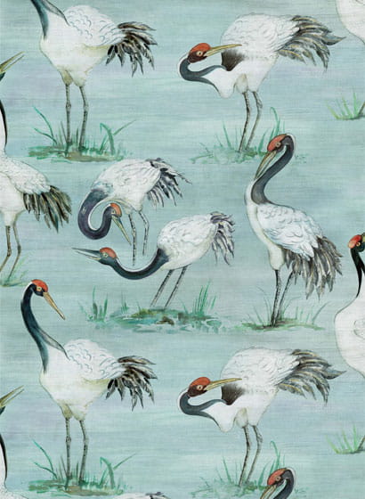 Tapete Cranes - Aqua