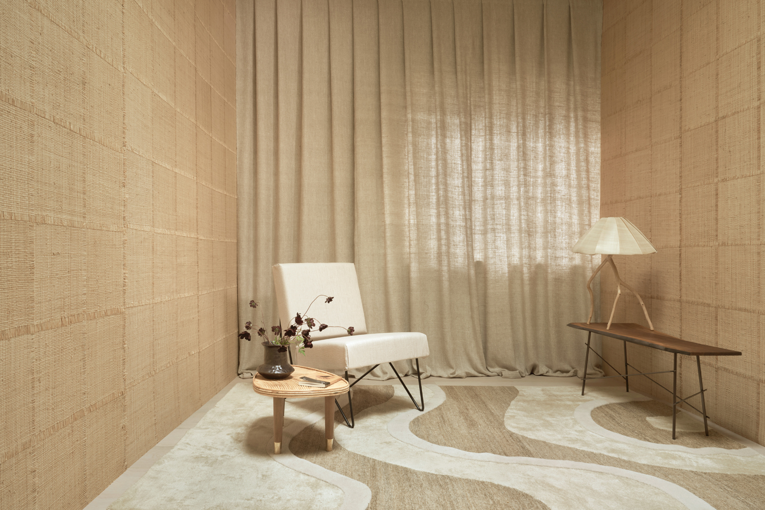 Tapete Raphia Cadre - Naturel