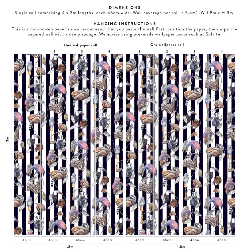 Wallpaper Hackney Empire - Midnight Stripe