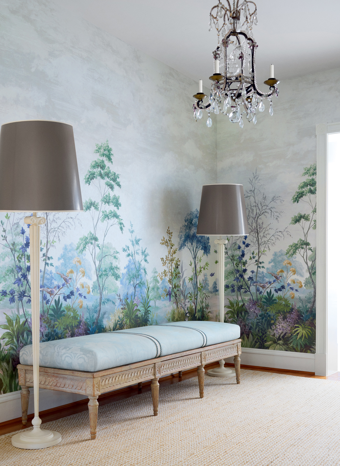 Wandbild Cumbria - Pale Blue and Green on Pearl