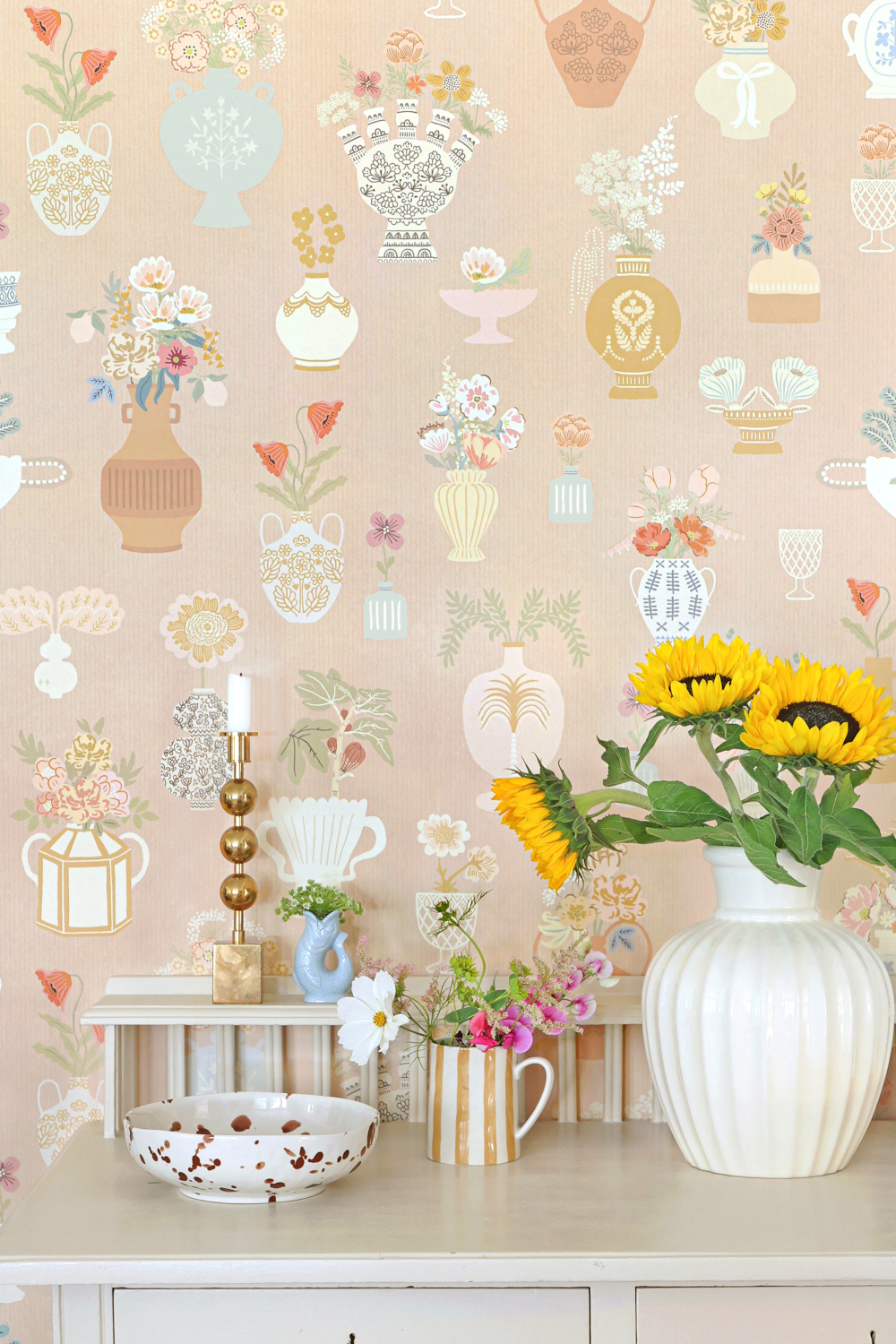 Tapete Floral Daiquiri - Blush Terra