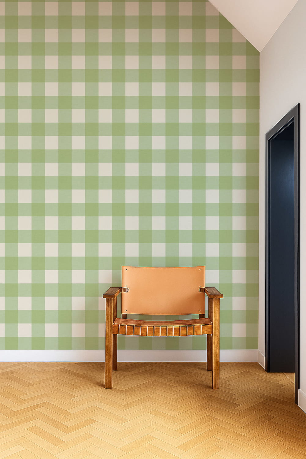 Tapete Central Check - Pea Green
