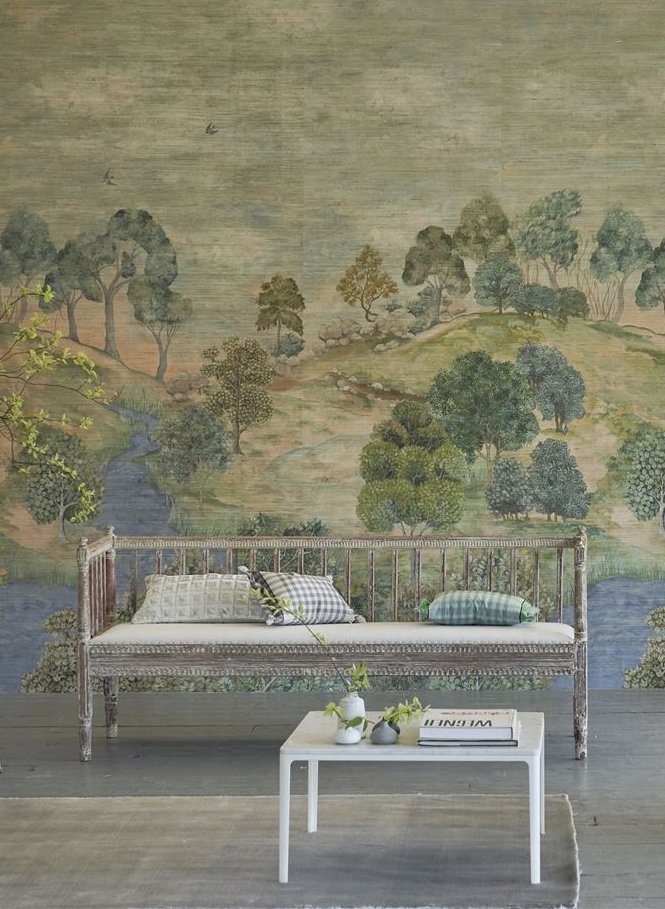 Wandbild Bandipur Grasscloth