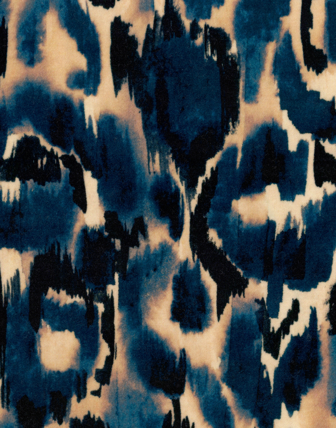 Tessuto Blu Selvaggio - Velvet - FB00132