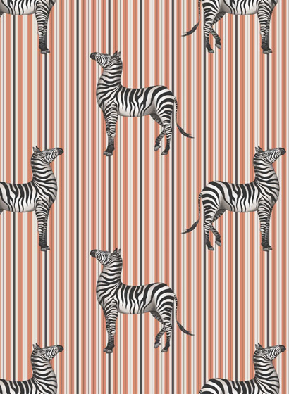 Tapete Zeal - Off-White & Tangerine-Orange
