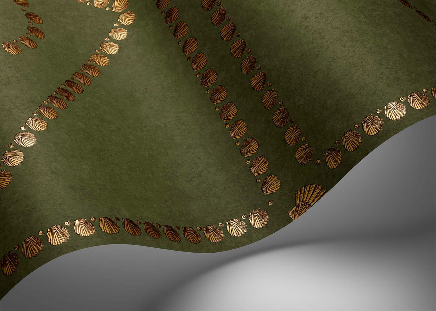 Tapete Conchiglie - Antique Gold on Ivy