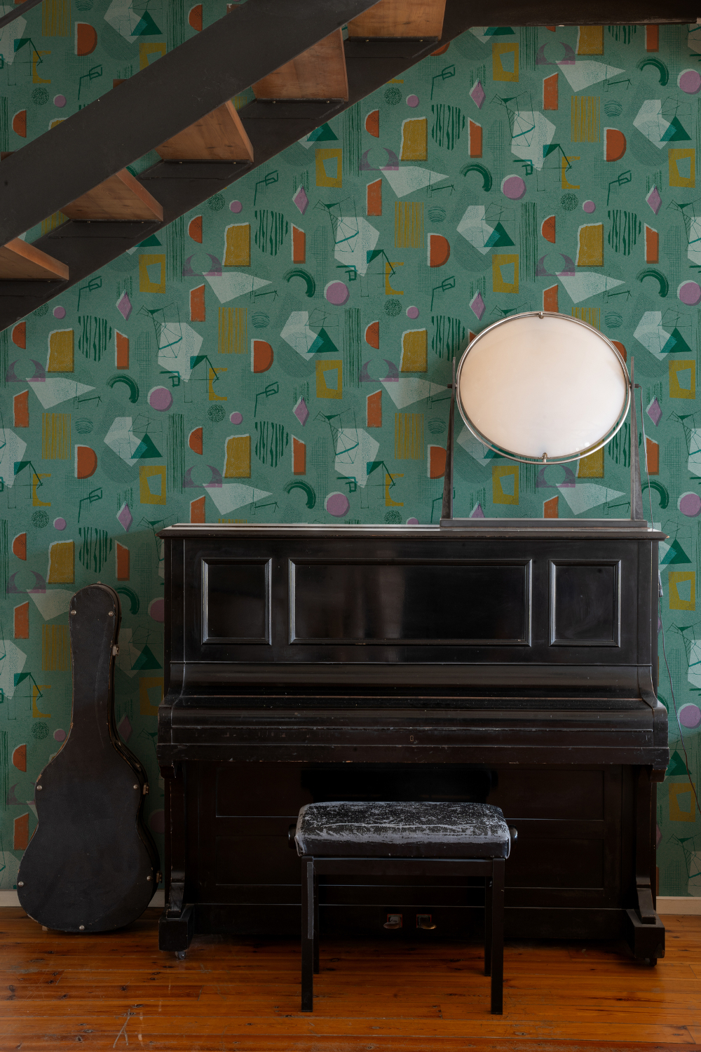 Tapete Brave Partiture - turquoise