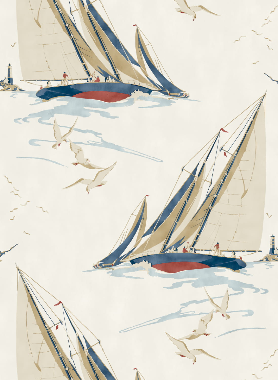 Tapete Round the Island - Red/ Blue