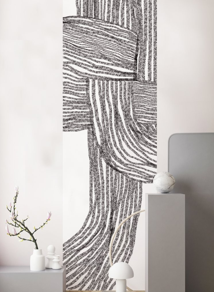 Wandbild Anastasie N3 - Noir/ Blanc