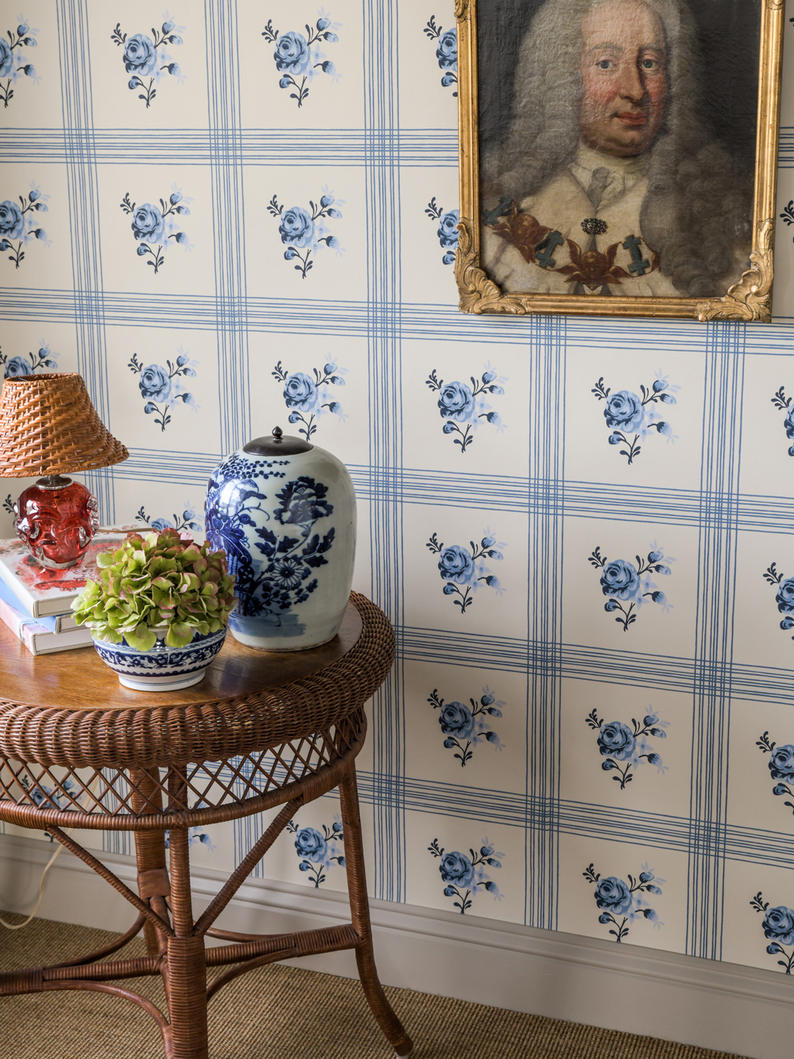 Tapete Rose - Delft Blue