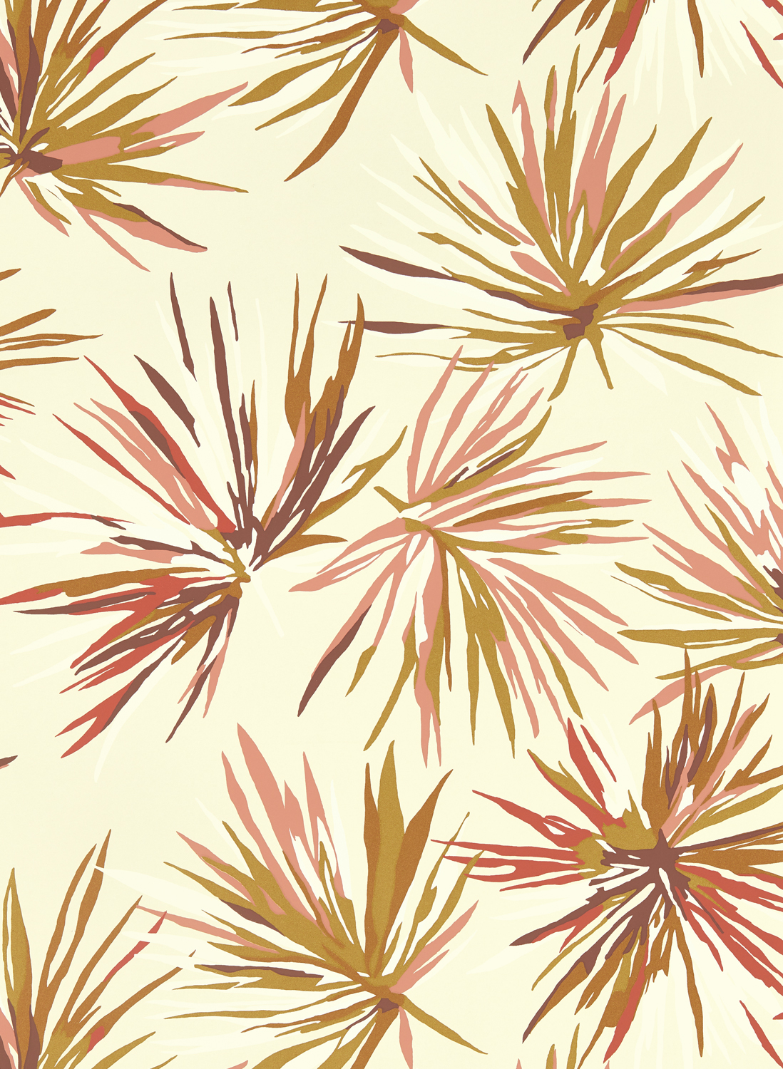 Tapete Aucuba - Gold/ Rosewood/ Parchment