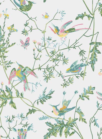 Tapete Hummingbirds Icons - Green/ Pink